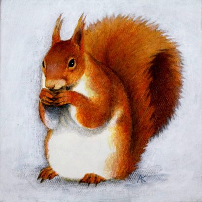 Red Squirrel Acrylic on Canvas